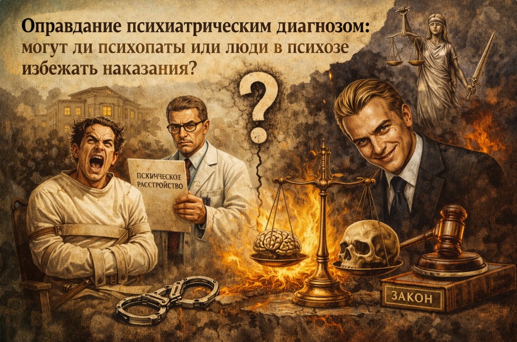 «Оправдание психиатрическим диагнозом»: могут ли психопаты или люди с психическими расстройствами избежать наказания?