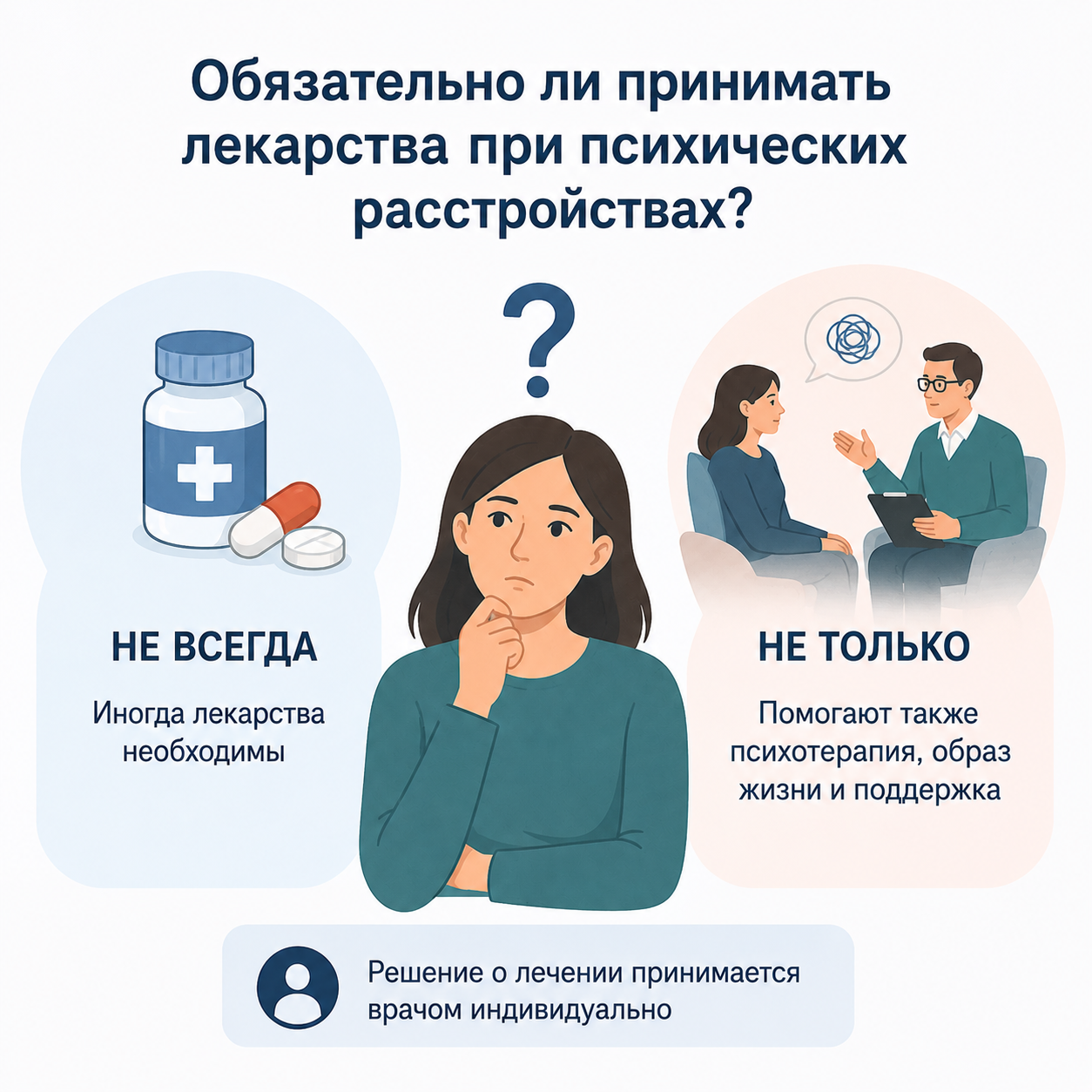 Обязательно ли принимать лекарства при психических расстройствах?