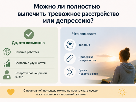 Можно ли полностью вылечить тревожное расстройство или депрессию?