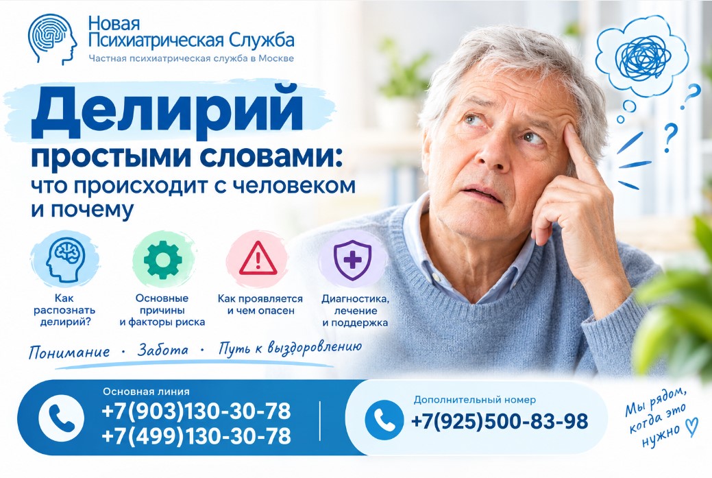 Делирий простыми словами: что происходит с человеком и почему