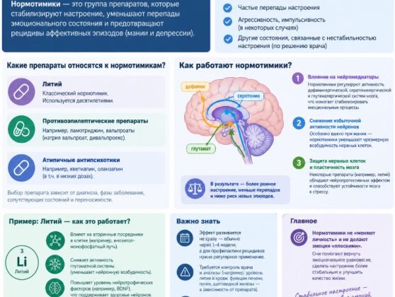 Нормотимики: что это за препараты и как они работают